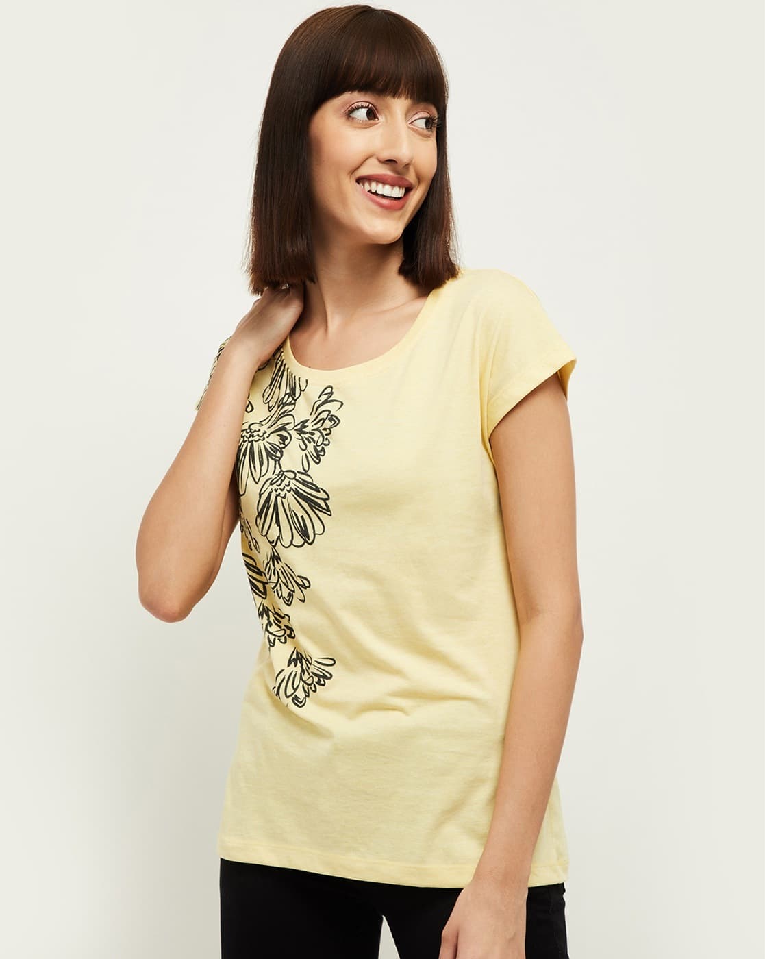 Buy Yellow Tshirts for Women by MAX 