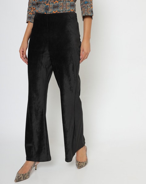 Buy Solid Grey Side Zip Panel Pant For Women | Chique