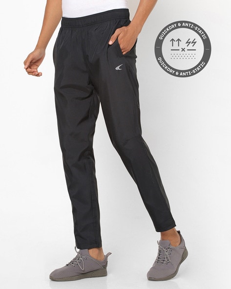 Buy Men BlackSolid Casual Track Pants Online - 743216 | Peter England