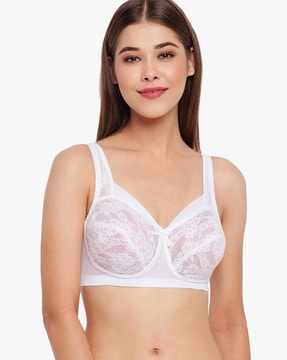 Buy Enamor FB06 Full Support Classic Lace Lift Bra for Women- Full  Coverage, Non Padded and Wirefree Online at Best Prices in India - JioMart.