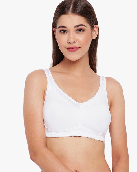 Poly Mix Plain Regular Fit Non-Wired Bra