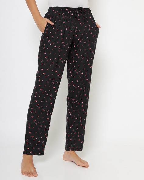 Ladies black pyjama online bottoms