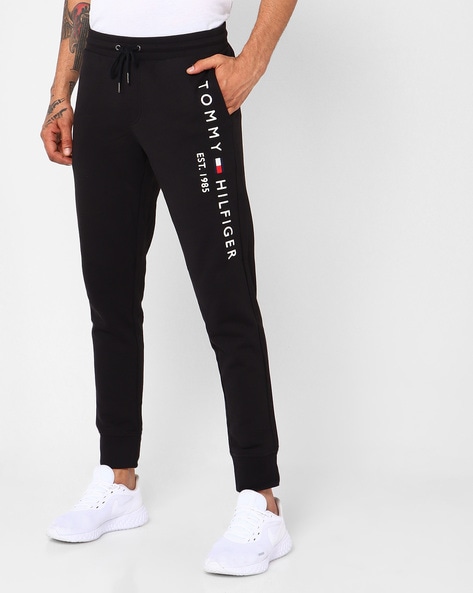 black tommy hilfiger track pants