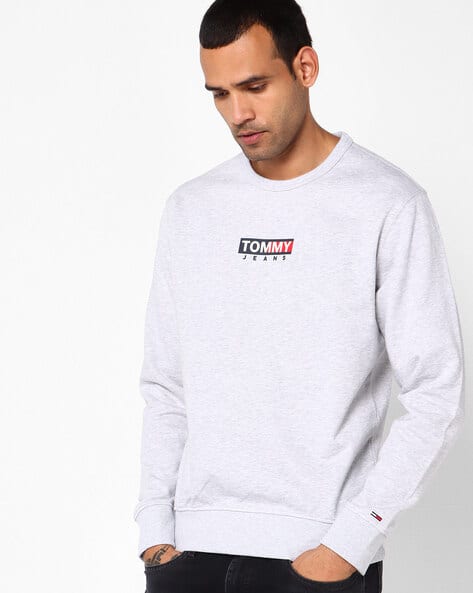 Logo Print Organic Cotton Crew-Neck Sweatshirt