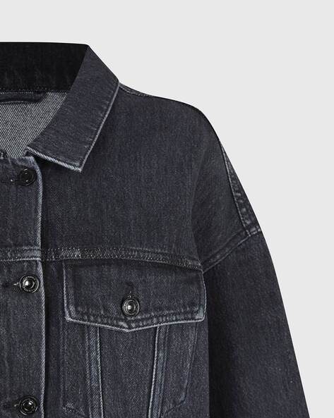 all saints piper denim jacket