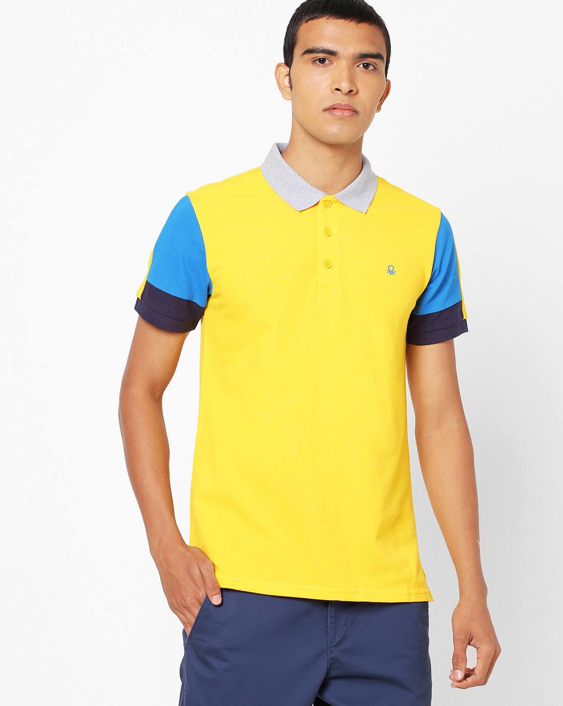 Yellow Tshirts for Men by UNITED COLORS 