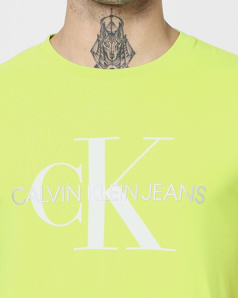 Calvin klein neon t hot sale shirt