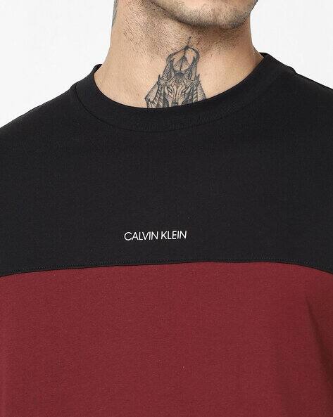 Colourblock Crew-Neck T-shirt with Logo Branding