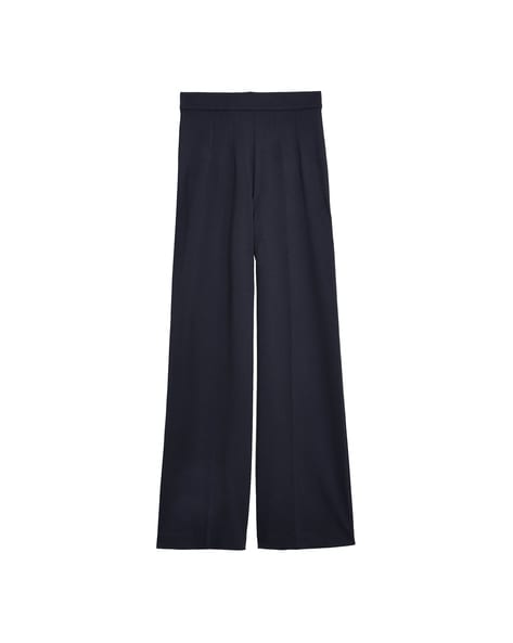 Buy Navy Blue Trousers  Pants for Women by LABEL RITU KUMAR Online   Ajiocom