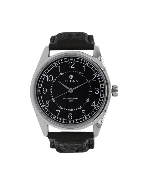 Titan black sale watch price