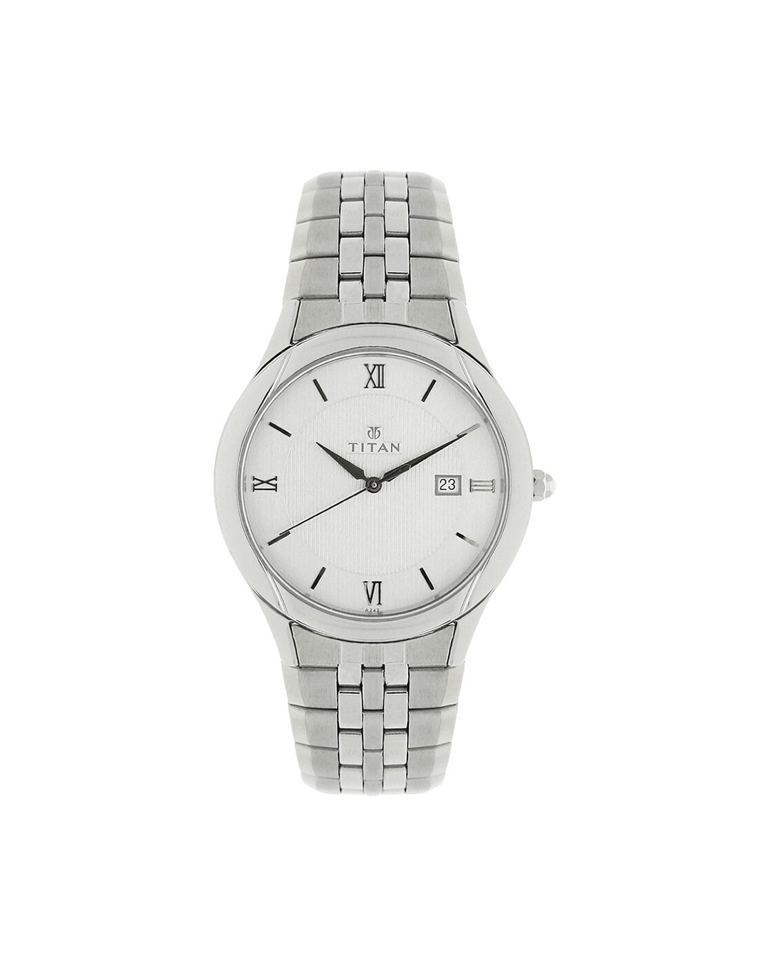 Titan watch silver chain new arrivals