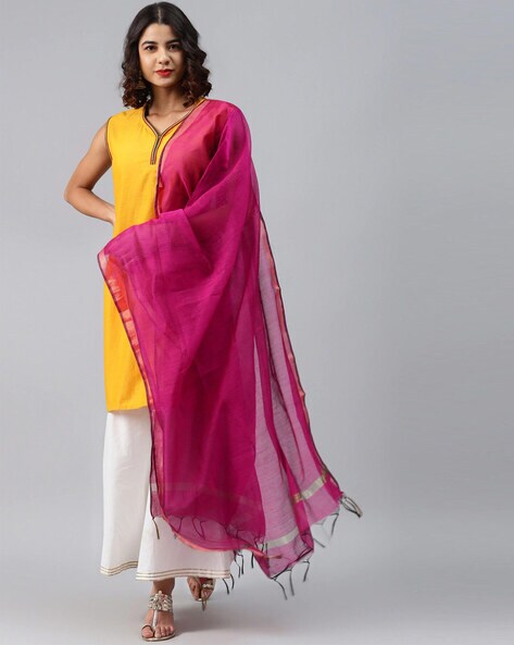 Dupatta with Contrast Border Price in India