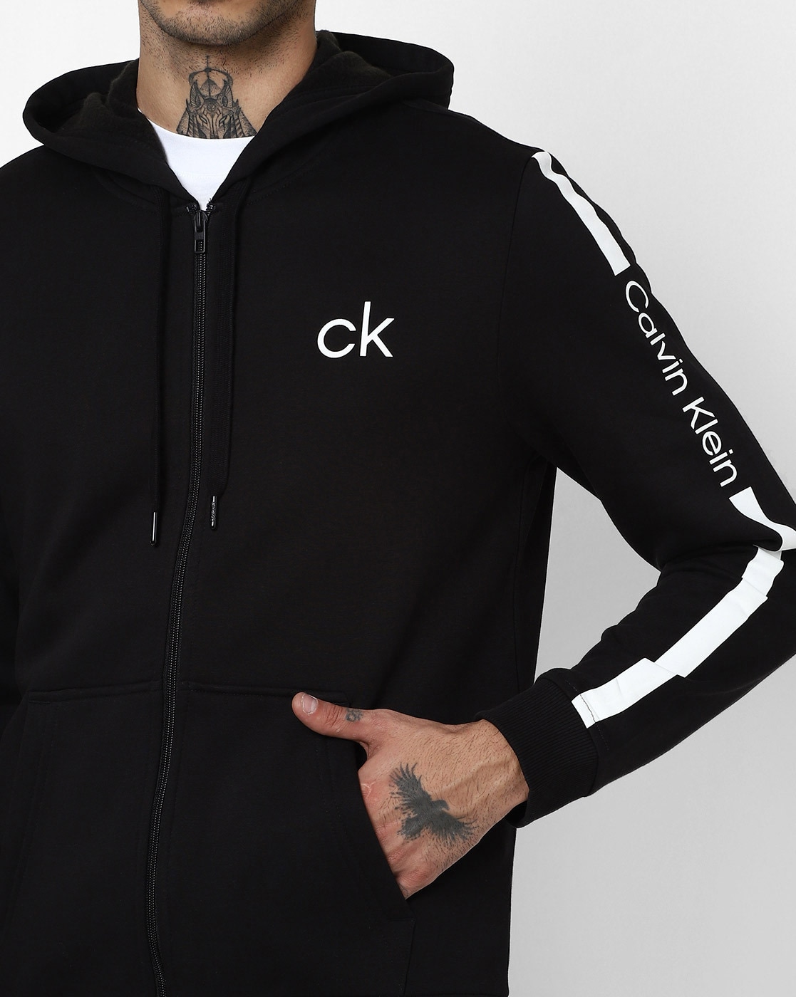 Calvin klein zip up on sale jacket