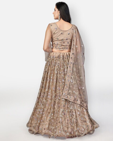 Buy Stunning Brown Woven Rajwadi Silk Wedding Lehenga Choli - Zeel Clothing