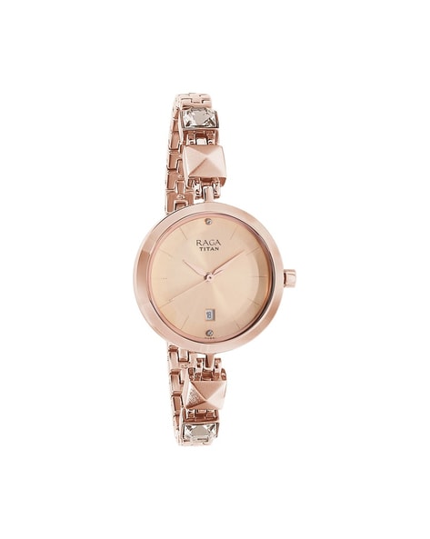 Titan rose gold outlet watches