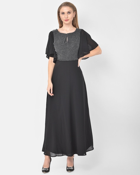 LATIN QUARTERS Women Maxi Black Dress - Buy LATIN QUARTERS Women Maxi Black  Dress Online at Best Prices in India | Flipkart.com