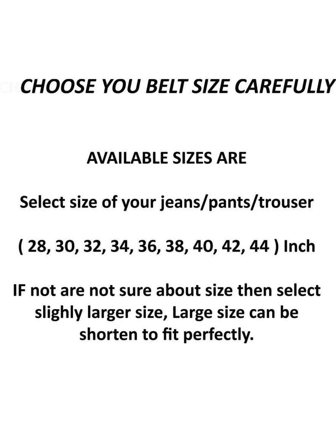 how to select belt size