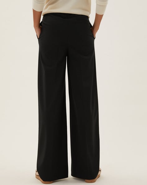 Buy Black Trousers & Pants for Women by Maniac Online | Ajio.com
