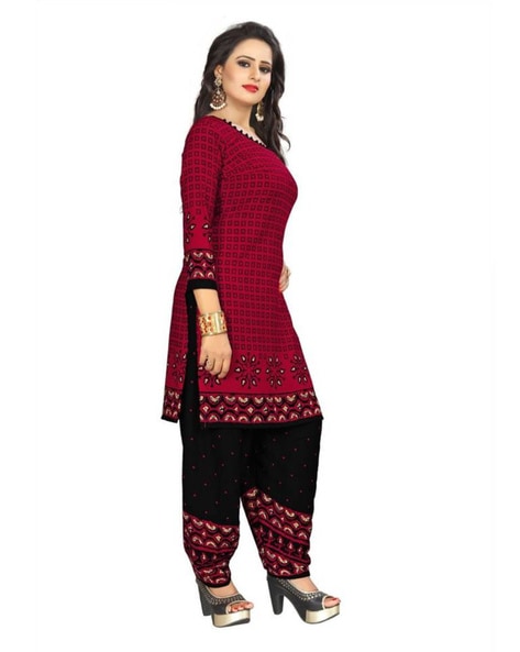 Printed Unstitched Dress Material Price in India