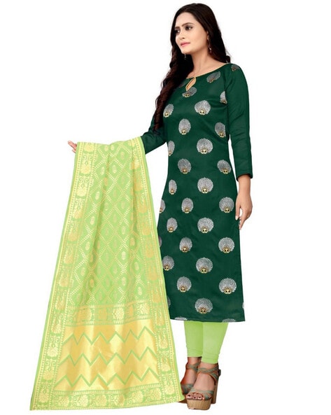 Buy Green Dress Material for Women by Mirraw-come,relive India Online |  Ajio.com