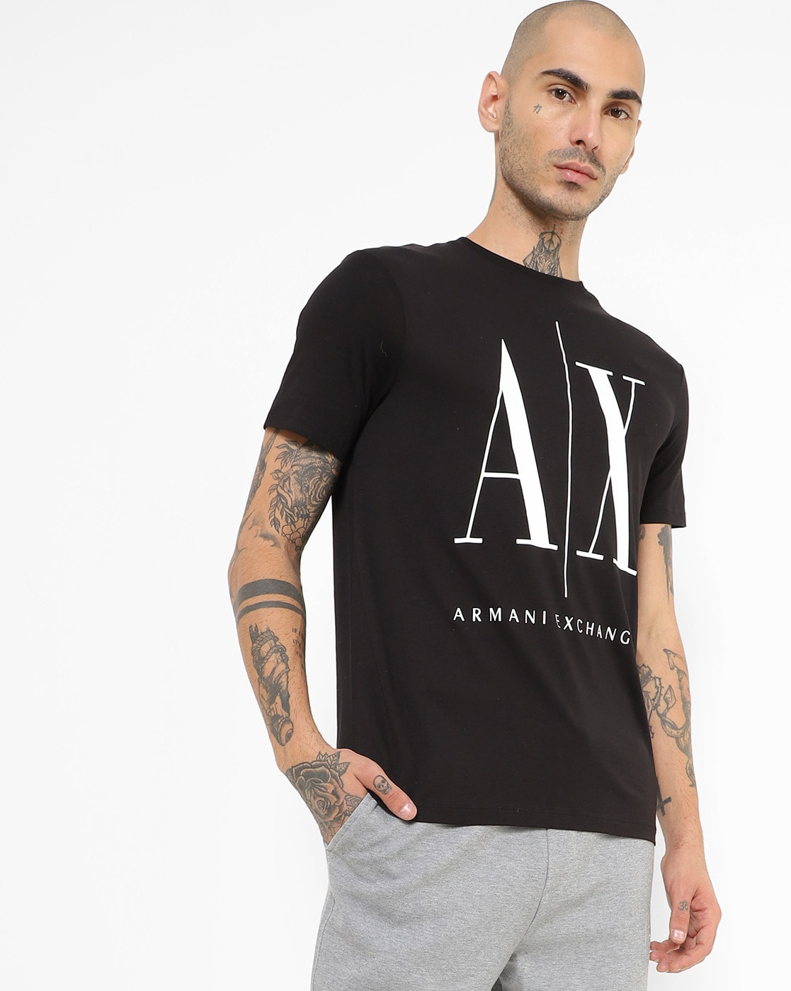 Buy Black Tshirts for Men by ARMANI EXCHANGE Online | Ajio.com