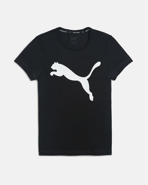 Puma Active Logo Print Round-Neck T-shirt