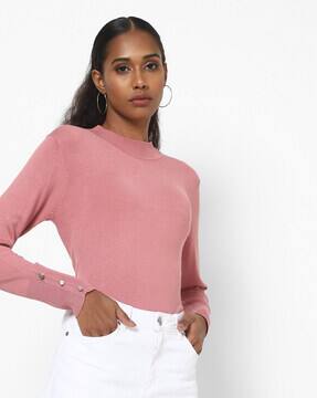 blush pink sweater women