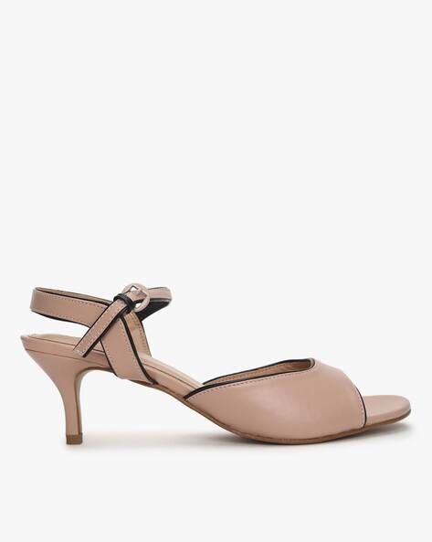 nude kitten heel sandals