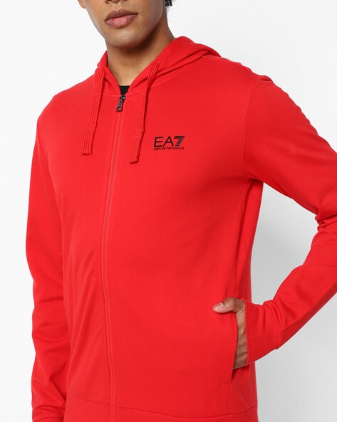 Buy EA7 Emporio Armani Tracksuit with Placement Logo Print | Red & Navy  Color Men | AJIO LUXE