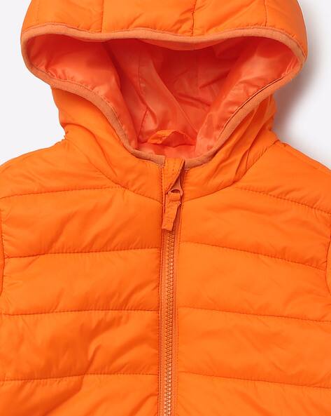 Zip-Front Hooded Puffer Jacket view 3