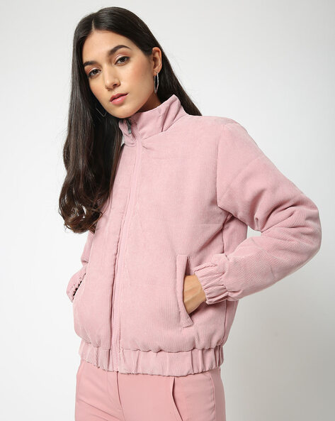 pink corduroy jacket womens