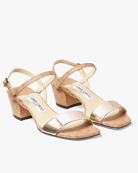 Jimmy Choo, Bronze python leather sandals. - Unique Designer Pieces