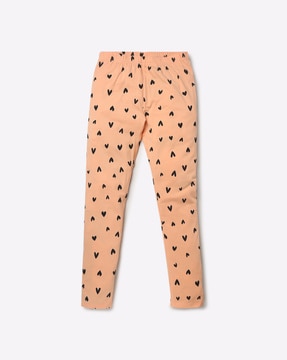 Girl's Pink Leopard Print Leggings, Leopard Print Leggings for