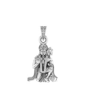 akshat sapphire 925 Sterling Silver God Bajrang Bali Pendant-picture-22