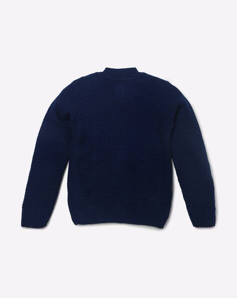 Ribbed Zip-Front Sweater view 2
