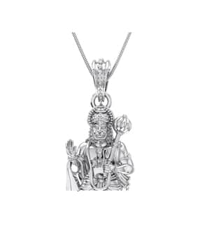 akshat sapphire 925 Sterling Silver God Hanuman Pendant-picture-23