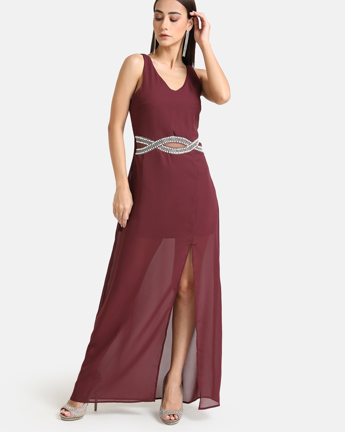 kazo maroon dress