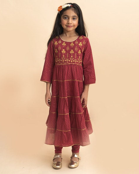 Buy Yellow Ethnic Wear Sets for Girls by WHITE WORLD Online | Ajio.com