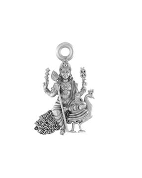 akshat sapphire 925 Sterling Silver Lord Kartikeya Pendant-picture-31
