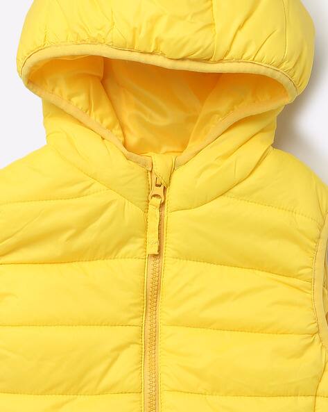 Sleeveless Zip-Front Hooded Puffer Jacket view 3