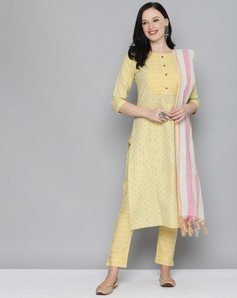 Handloom Cotton Unstitched Dress Material Price in India