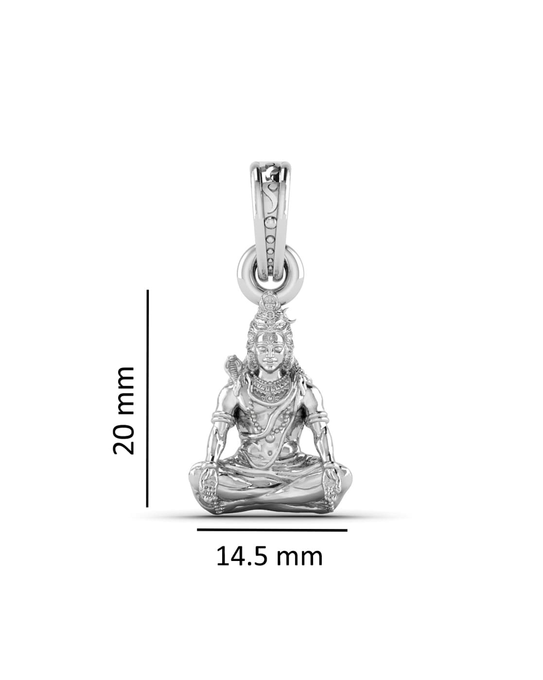 lord shiva silver pendant