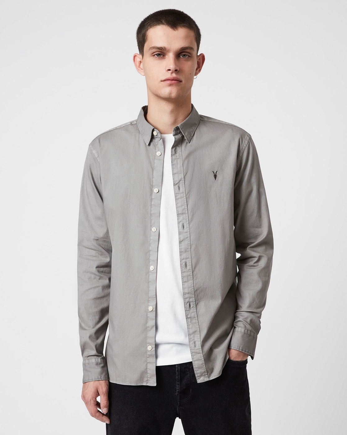 all saints redondo long sleeve shirt