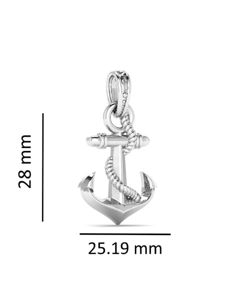 925 sterling silver anchor pendant