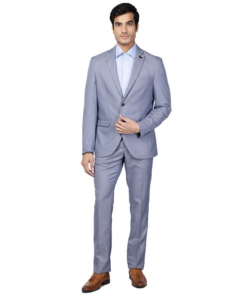 Buy Park Avenue Grey Regular Fit Texture Trousers for Mens Online  Tata  CLiQ