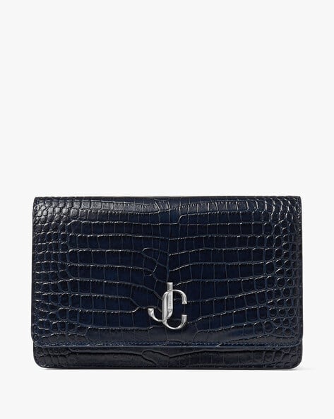 長財布 JIMMY CHOO JC CROC EMBOSSED CLUTCH AND WALLET Buy Jimmy Choo Palace Croc-Embossed Clutch with Chain Strap