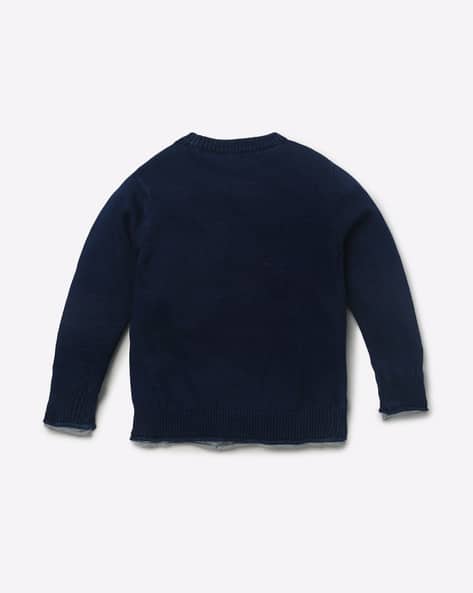 Typographic Print Crew-Neck Sweater view 2