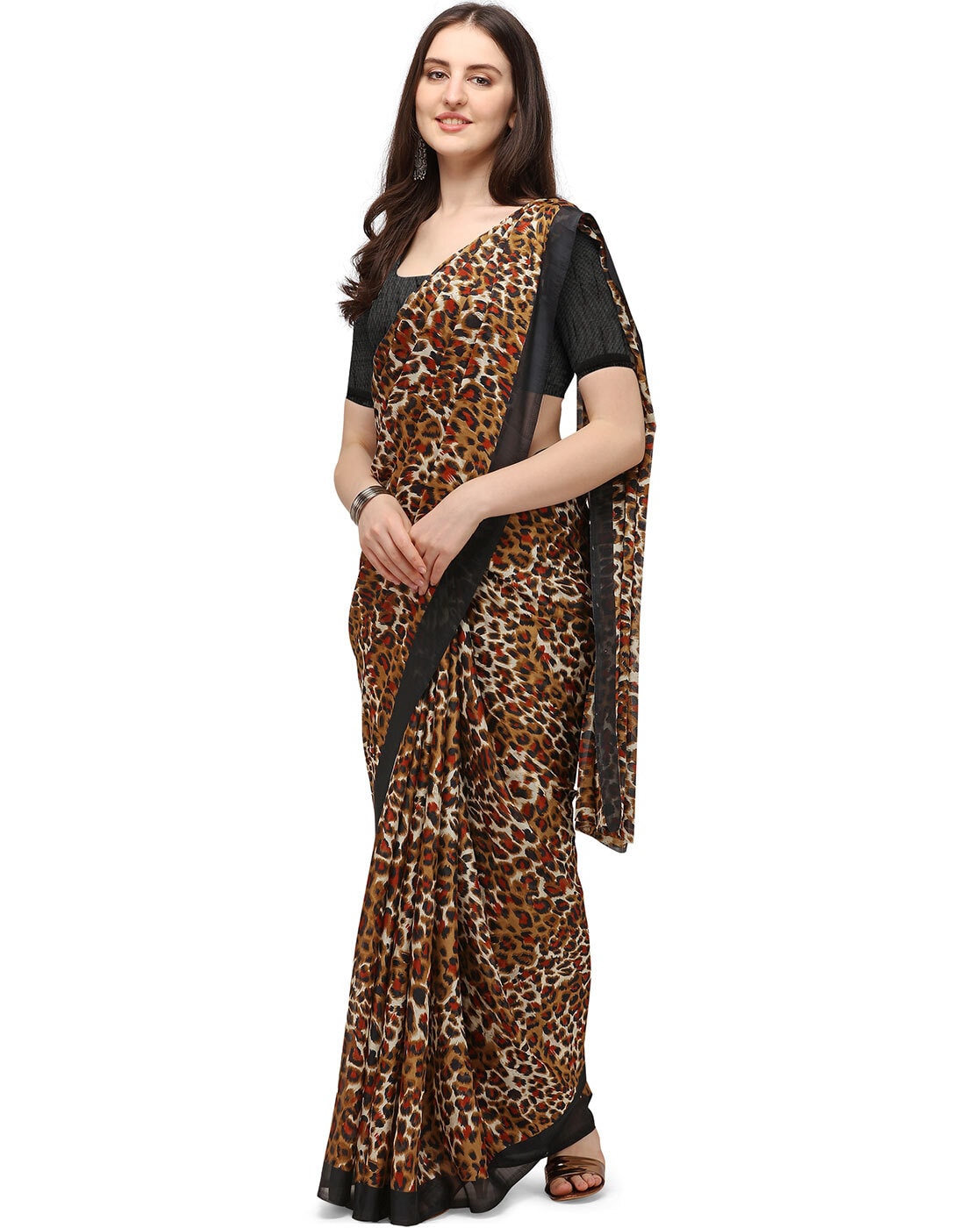 Buy Brown Sarees for Women by HARPITA Online | Ajio.com