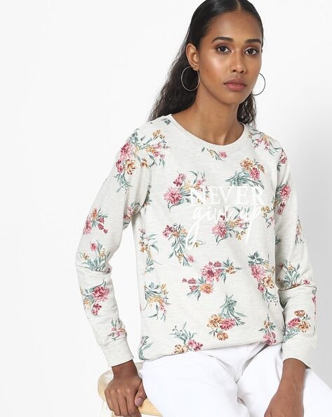 Lucky Brand, Sweaters, Lucky Brand Floral Pullover Sweater