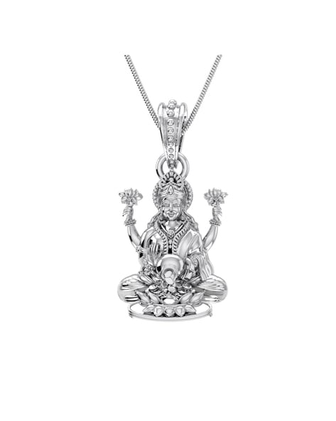 silver lakshmi pendant